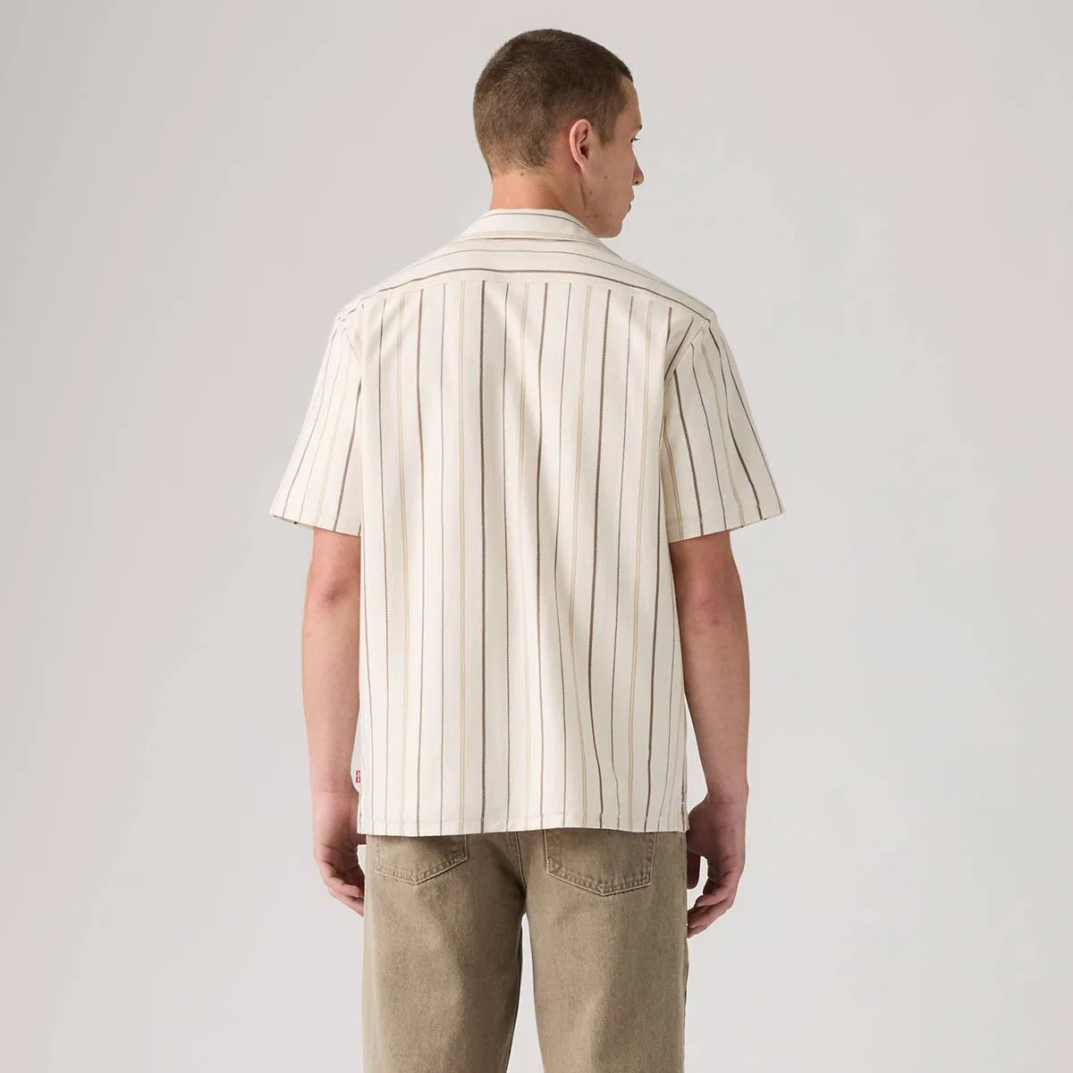 Вязаная походная рубашка Levi's, Belmont Stripe Egret - White — фото 4