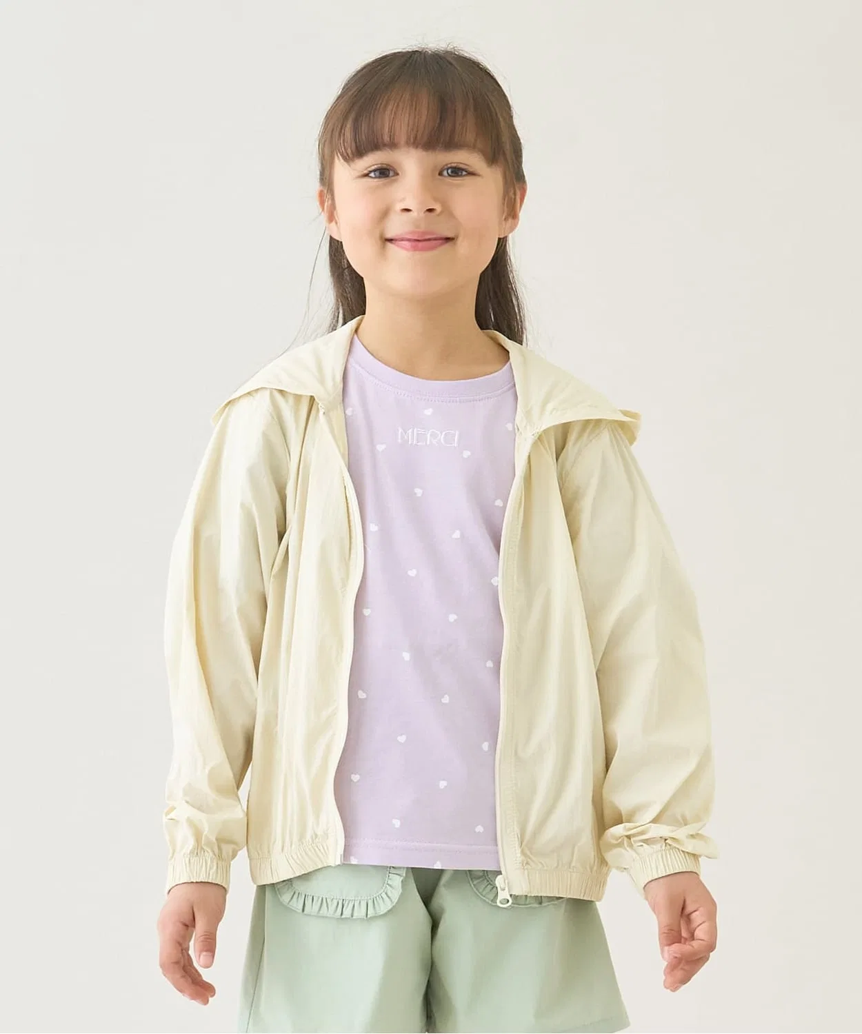 Детская куртка-парка с длинным рукавомLycee mine, Light Beige
