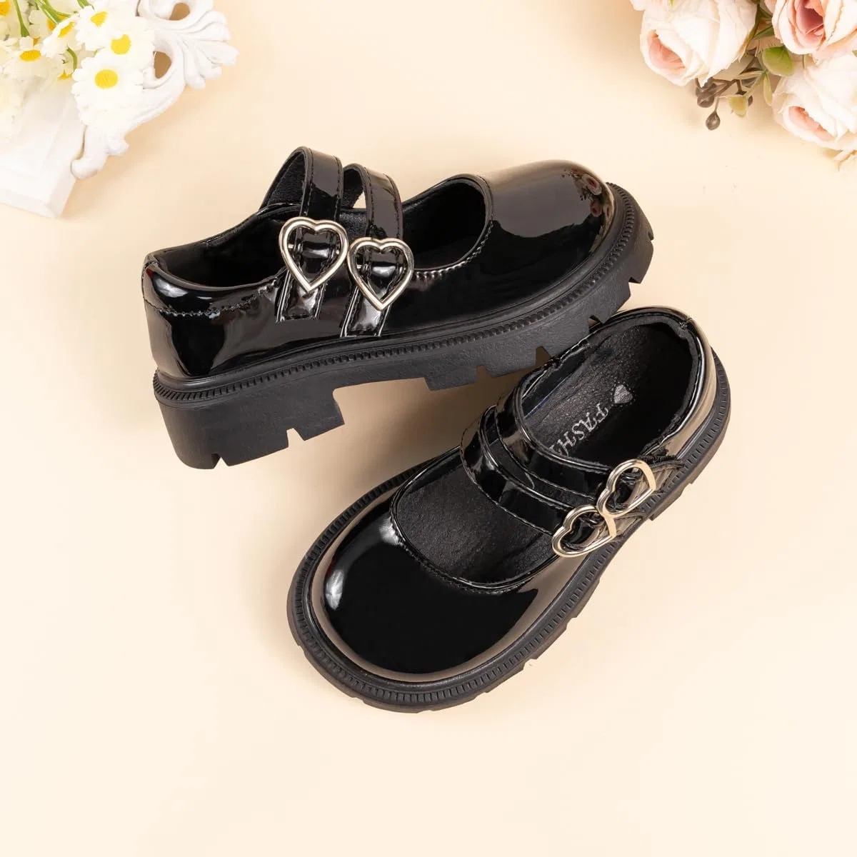 Детские туфли Мэри Джейн для девочек School Uniform Fromosa, Black — фото 2