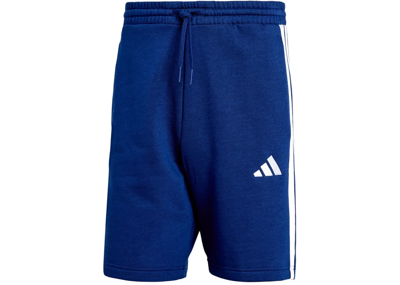 Мужские шорты с тремя полосками из футера Adidas, Dark Blue White
