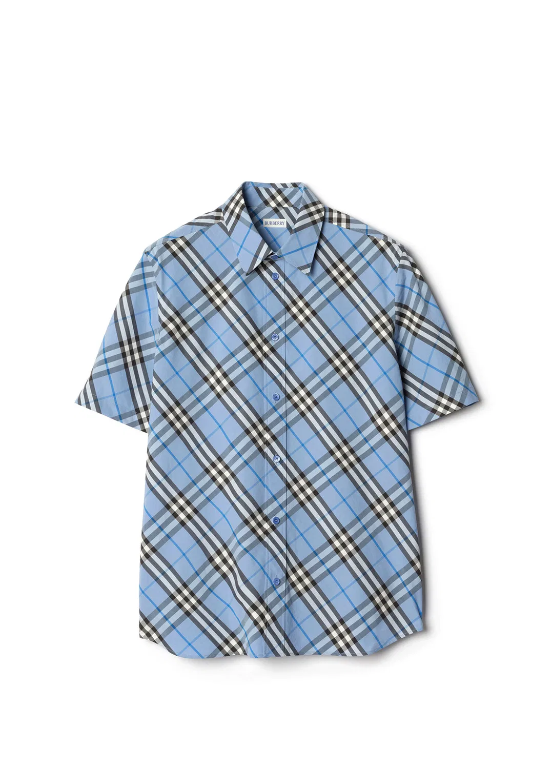 Рубашка Burberry Regular Fit Check Cotton, синий