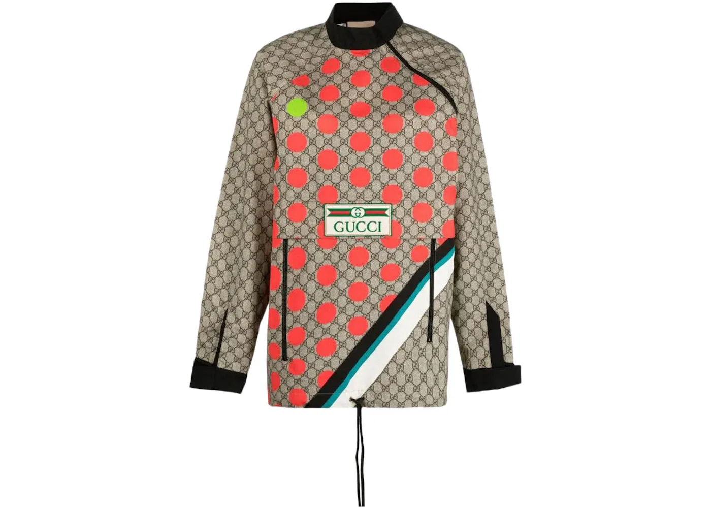 Женская куртка-ветровка с принтом Windbreaker Gucci, Beige Red