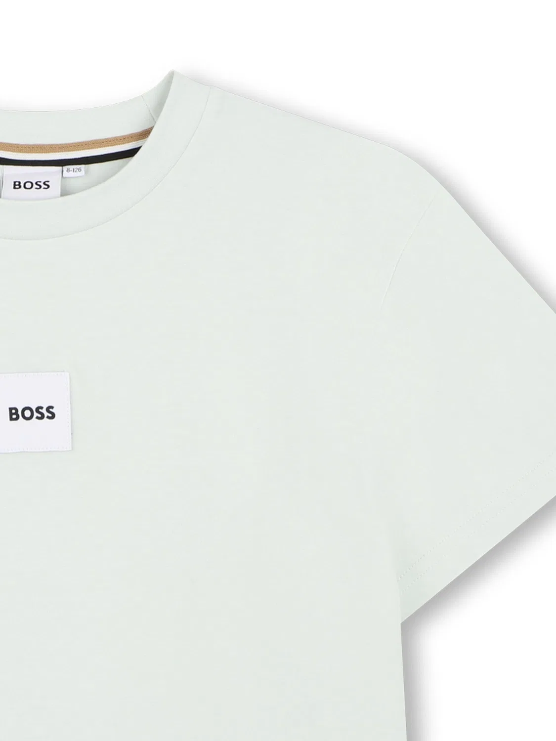 Футболка с логотипом BOSS Green, свободный крой, хлопок, зеленый — фото 3