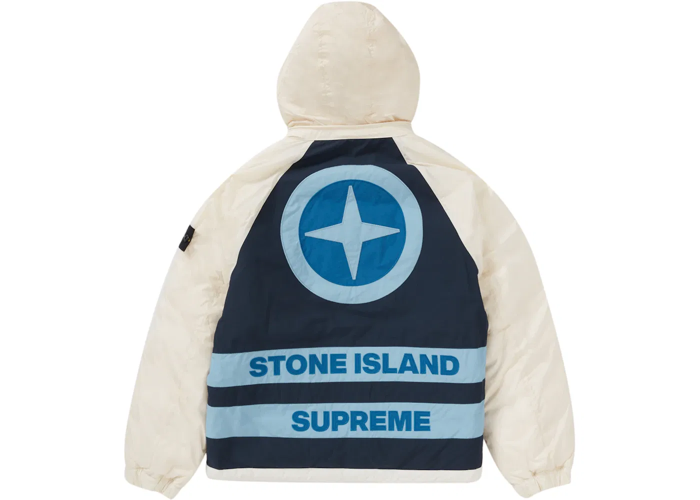Мужская пуховая куртка reversible с наполнителем Supreme Stone Island, White — фото 3