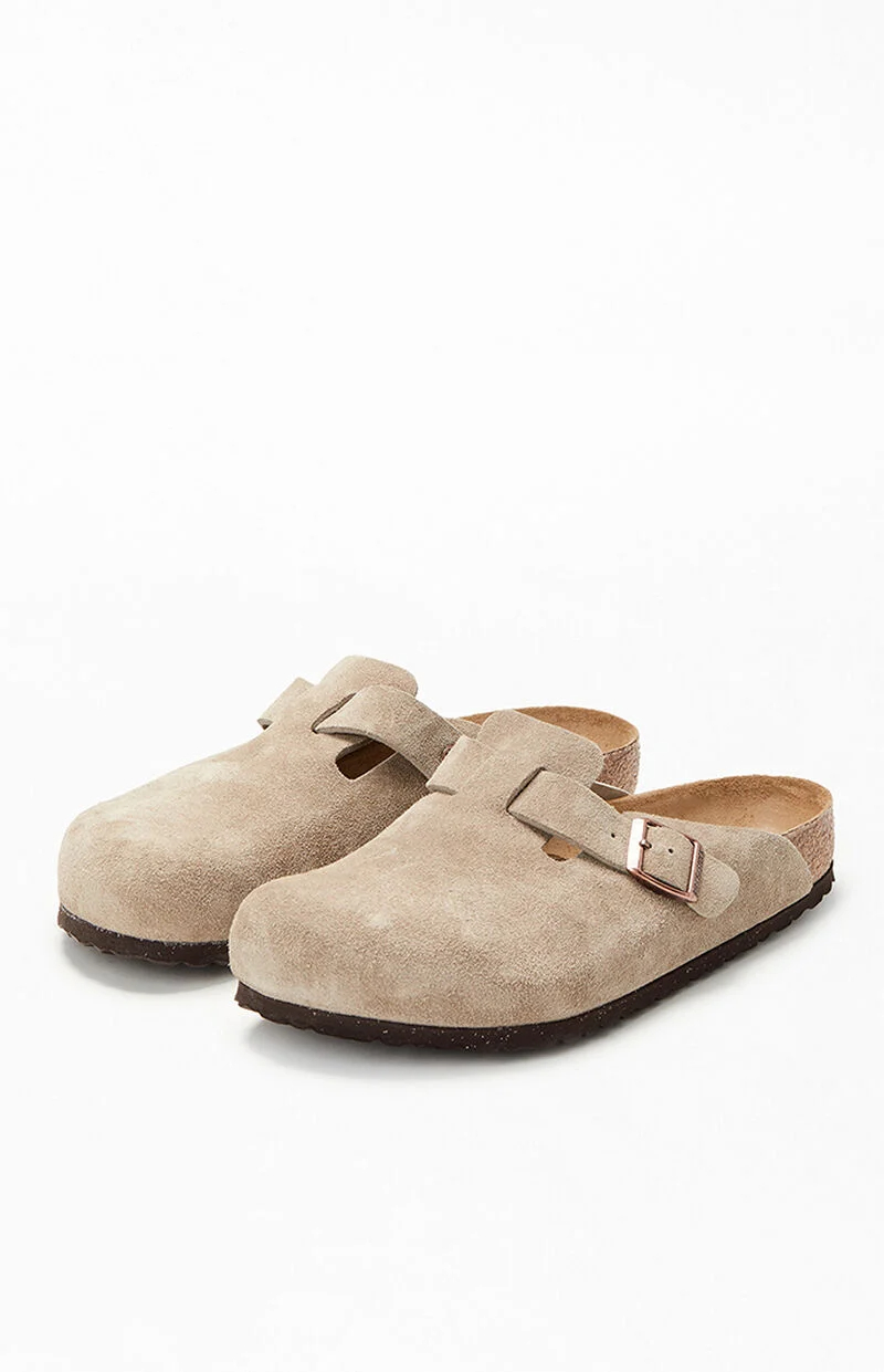 Сабо Birkenstock Boston Soft Footbed Taupe, бежевый — фото 2