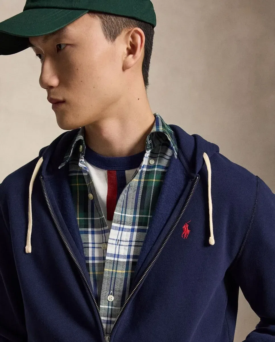 Мужская худи на молнии RL с капюшоном Polo Ralph Lauren, Azul Marino — фото 3