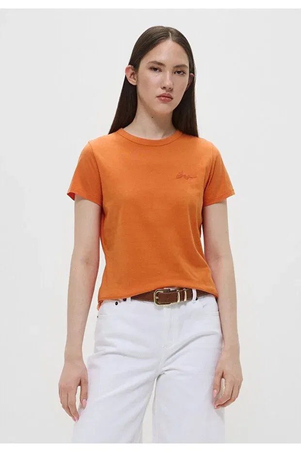 Женская футболка хлопковая Slim Fit Boss, Orange