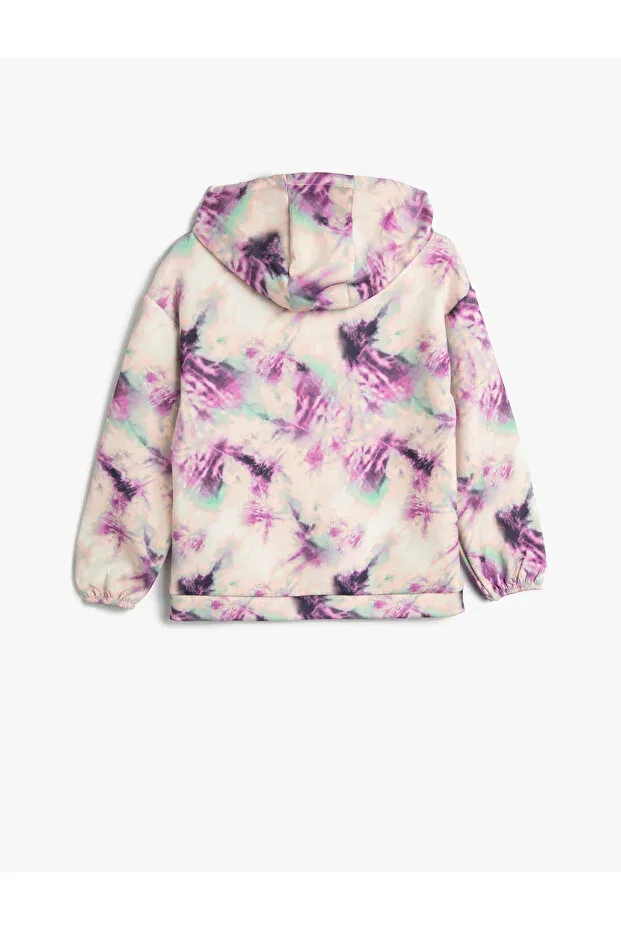 Детское худи для девочек с принтом Koton, Pink Patterned — фото 4