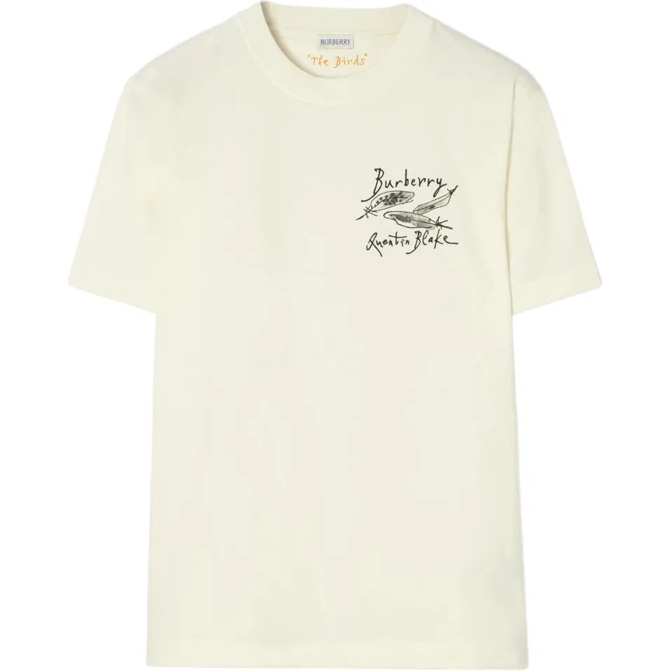 Мужская футболка с круглым вырезом Chalk White Burberry, Chalk White