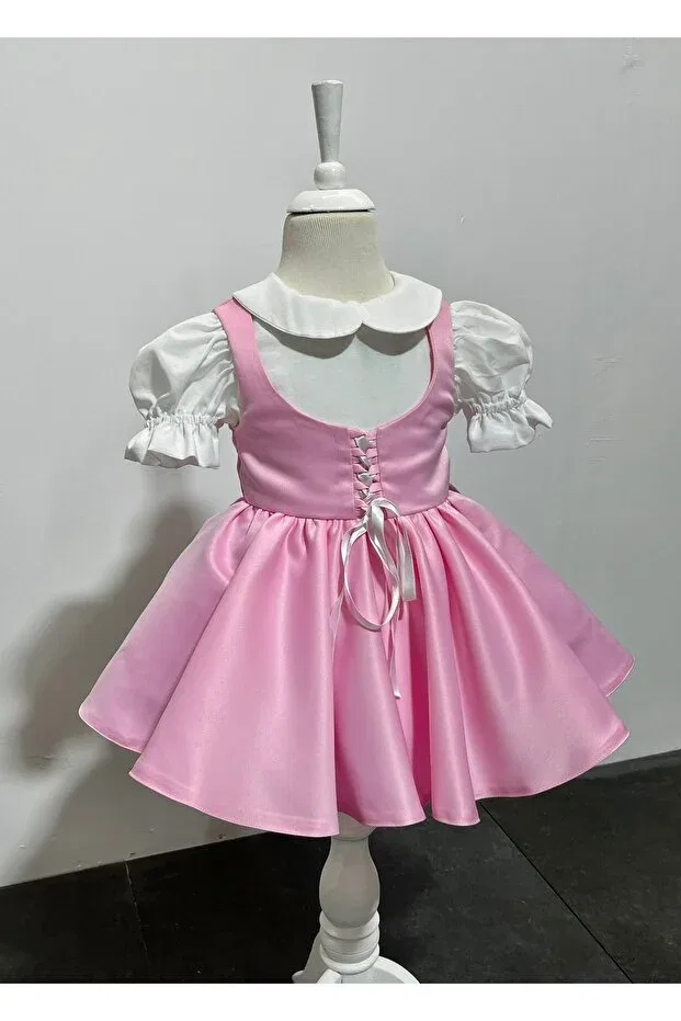 Детское вечернее платье для девочек с принтом Musgem, Pink — фото 3