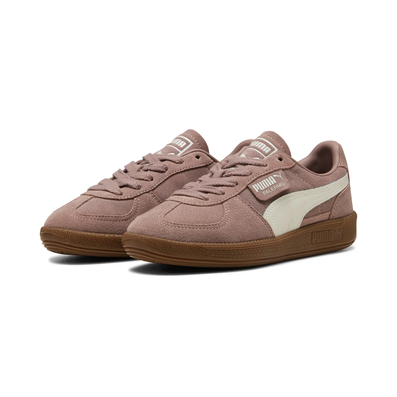 Детские кроссовки с классической T-Toe конструкцией Palermo PUMA, Sandstone-Vapor Gray