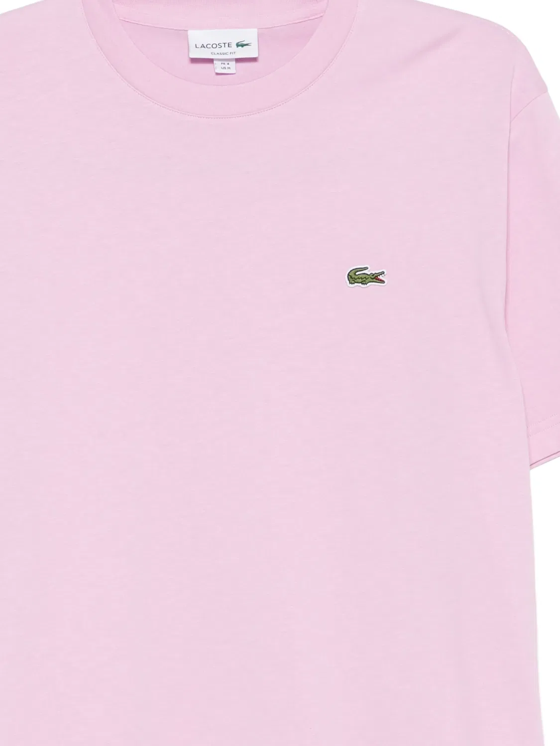Футболка классического кроя розовая Lacoste, розовый — фото 2