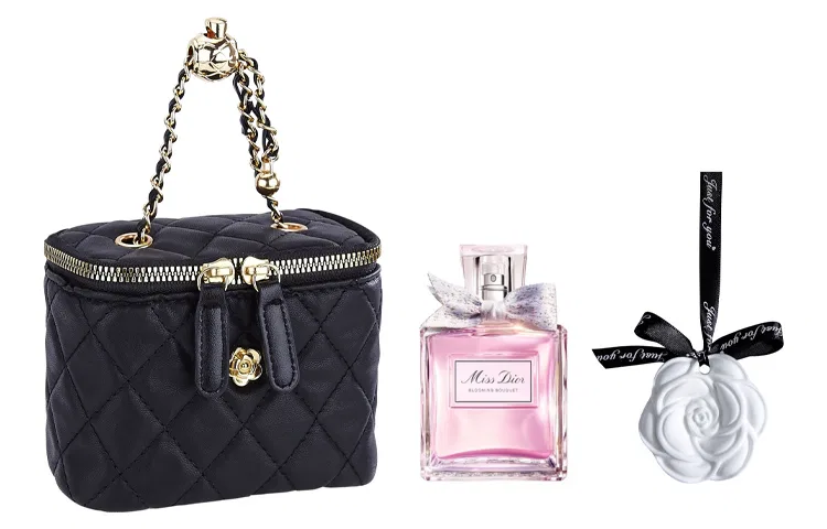 Женский набор ароматов с мини-сумкой, Floral Sweetheart, DIOR, White Tea Floral