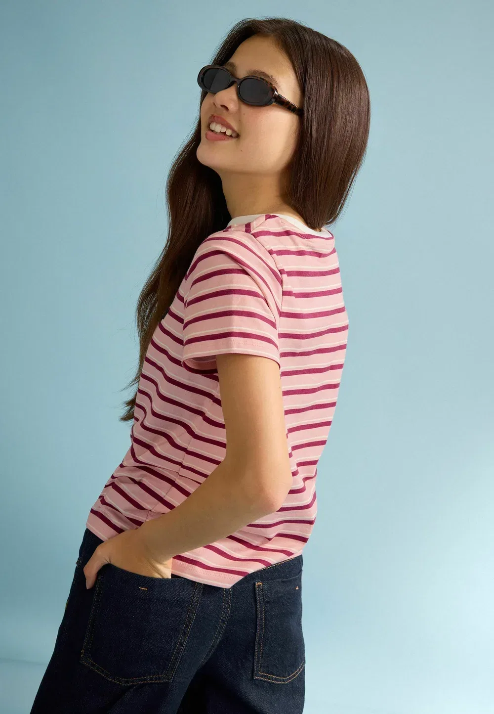 Футболка с графическим принтом - футболка с принтом Lipsy, Pink Stripe — фото 3
