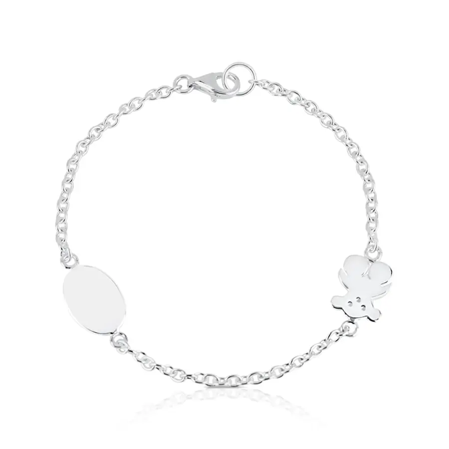 

Браслет Tous Bear Oval And Bear Motifs, серебро