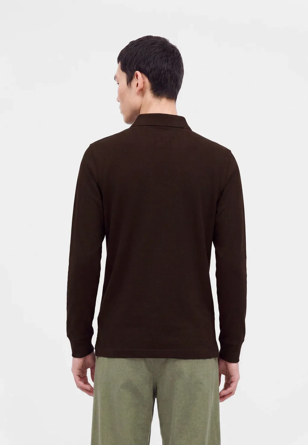 Поло с длинными рукавами, модель 1985 года Tommy Hilfiger, Chocolate