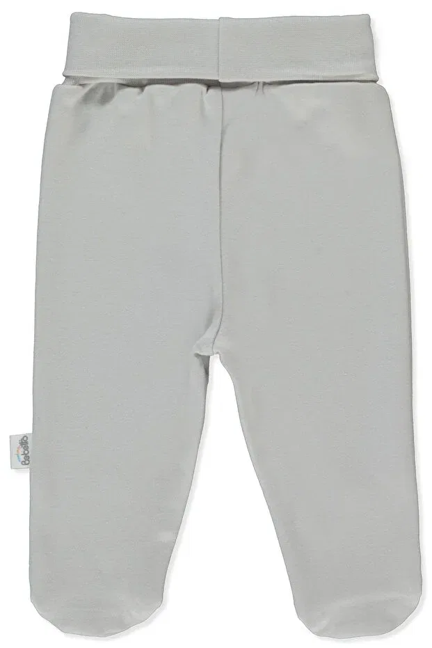 Детские брюки для девочек хлопковые Interlock pants with socks (little elephant) Bebetto, Gray — фото 2