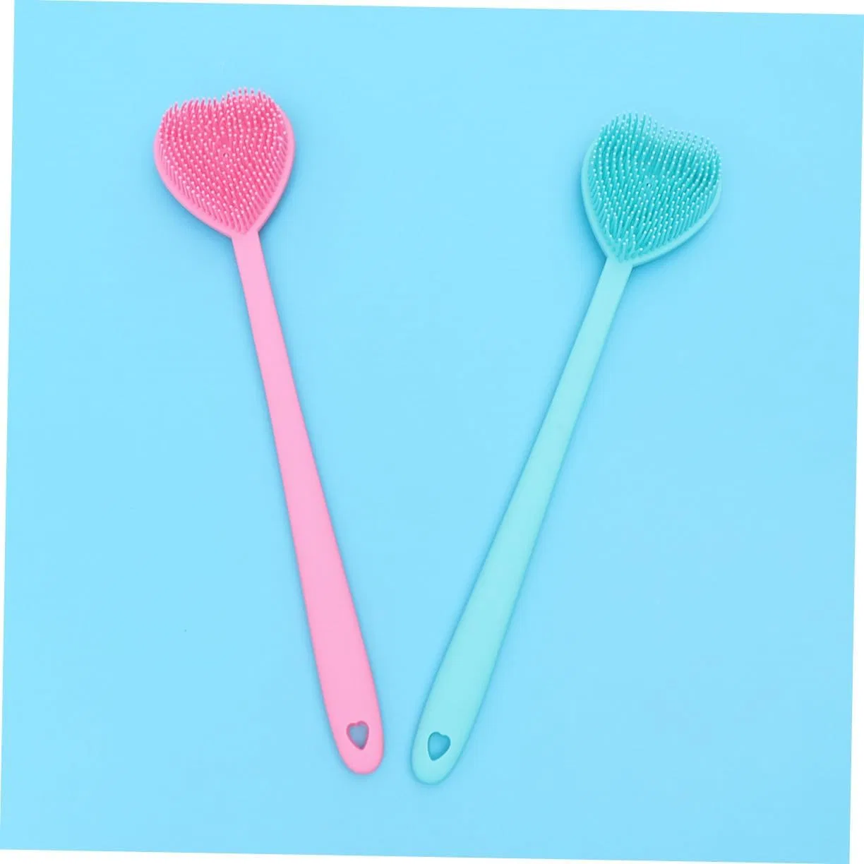 Щетка для тела двусторонняя, AUTSUPPL, набор 2 шт, Blue and Pink — фото 4