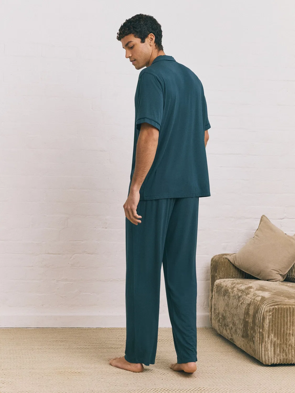 Пижама Blue Signature TENCEL Modal Blend Short Sleeve Next, синий — фото 4