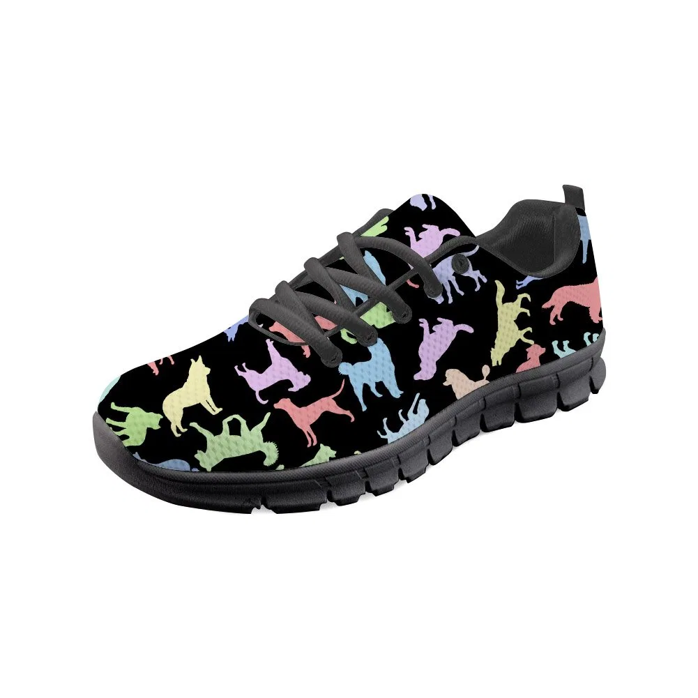 Детские кроссовки для мальчиков и девочек с принтом Cute Cat Dog Horse Pattern chaqlin, Cani 1 — фото 2