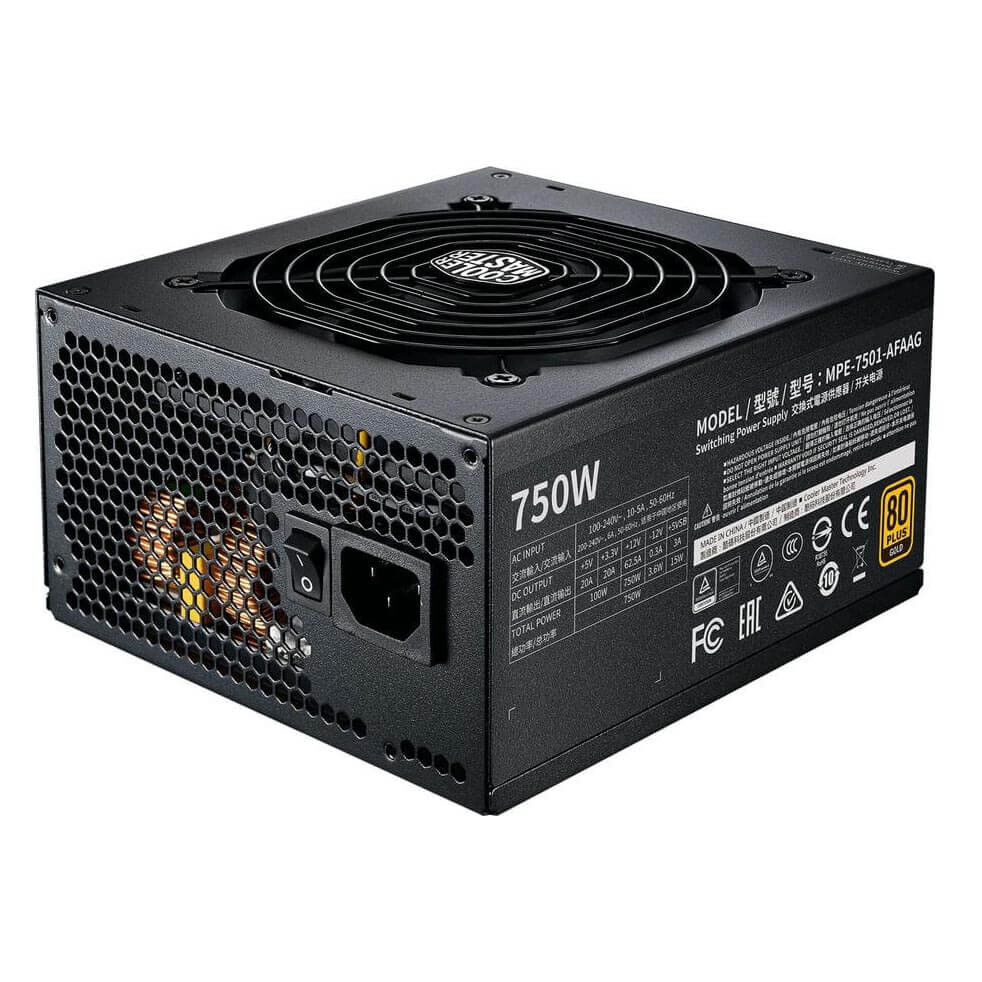 

Блок питания Cooler Master MWE Gold V2 Full Modular 750W, 750Вт, 120мм, черный, retail [‎MPE-7501-AFAAG-US]