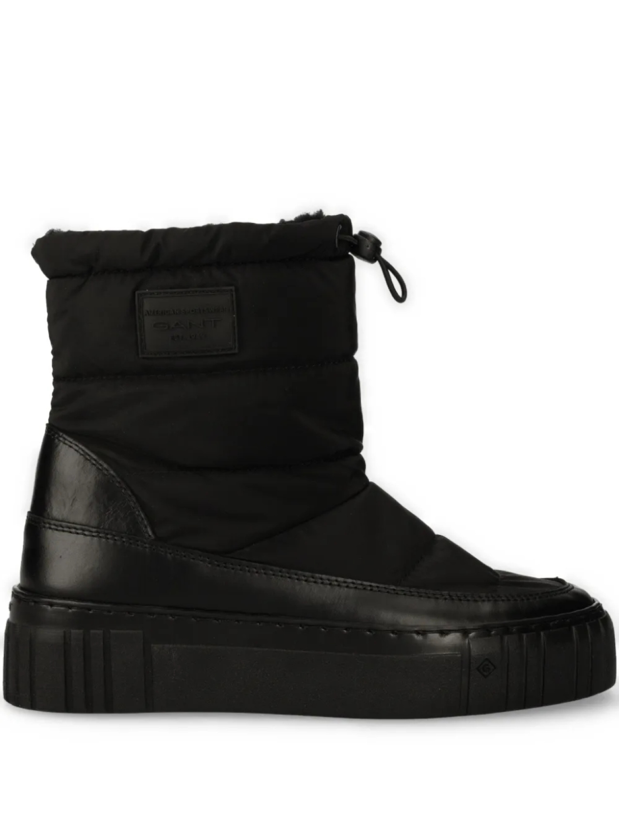 Женские ботинки Gant из кожи и текстиля, черный