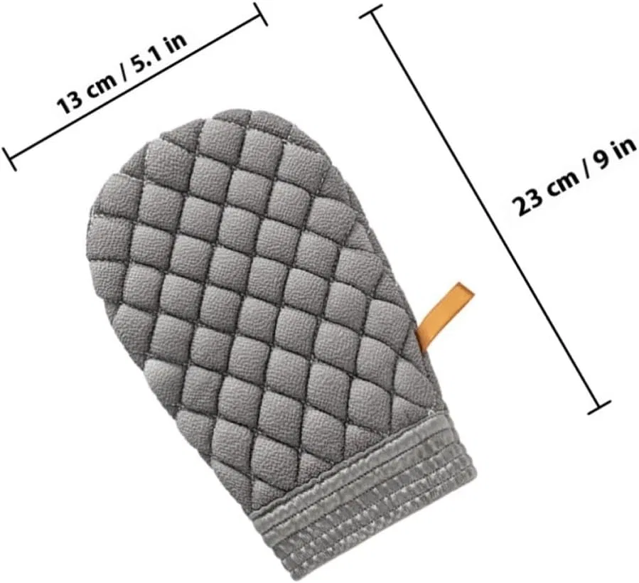Мочалка для пилинга спины и шеи, Generisch, 23x13x2.5 см, Серый — фото 2
