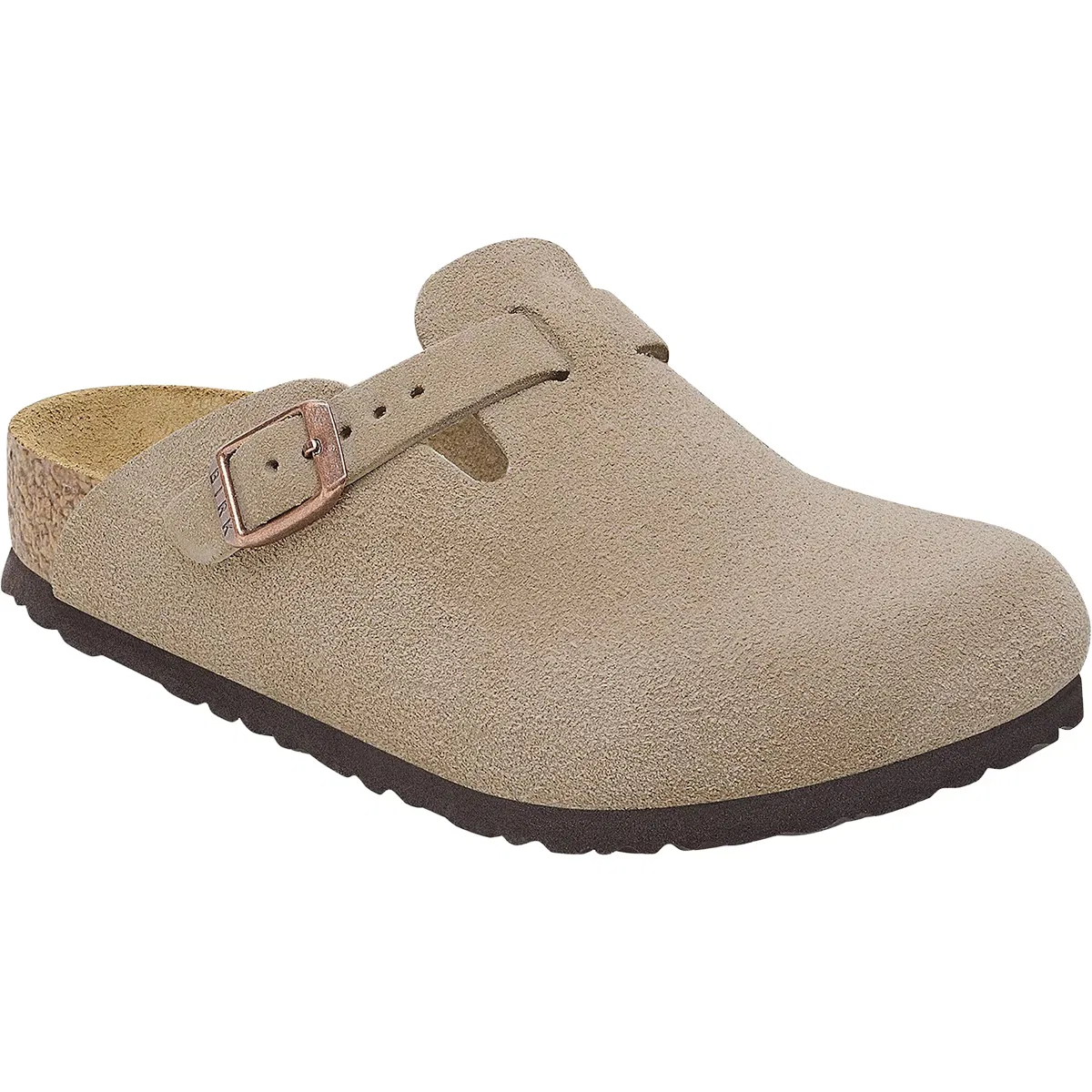Детские сабо для мальчиков с регулируемым ремешком Boston Birkenstock, Taupe Suede — фото 2