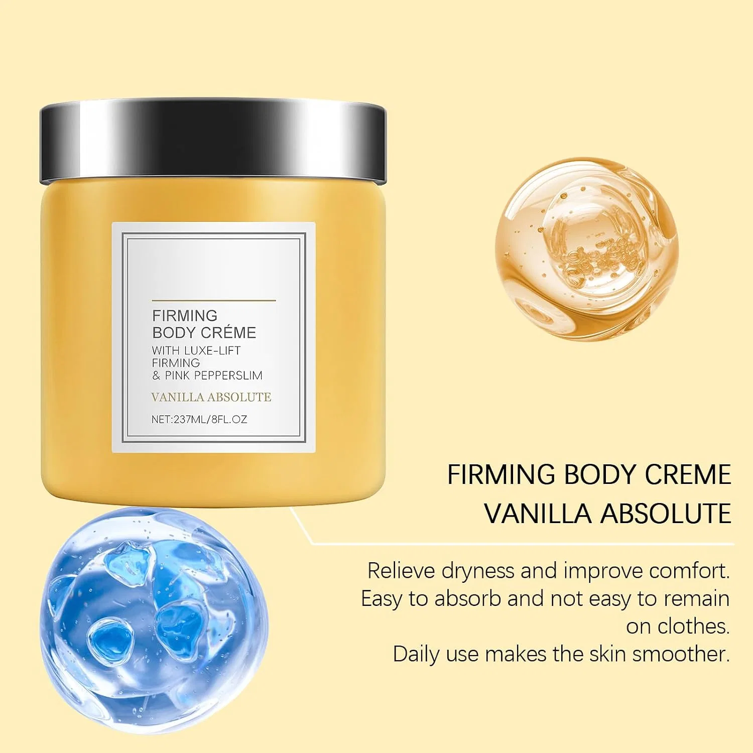 Увлажняющий крем для тела с эффектом лифтинга, WRANBAO, Vanilla Body Cream, 237 г, 4 шт. — фото 4