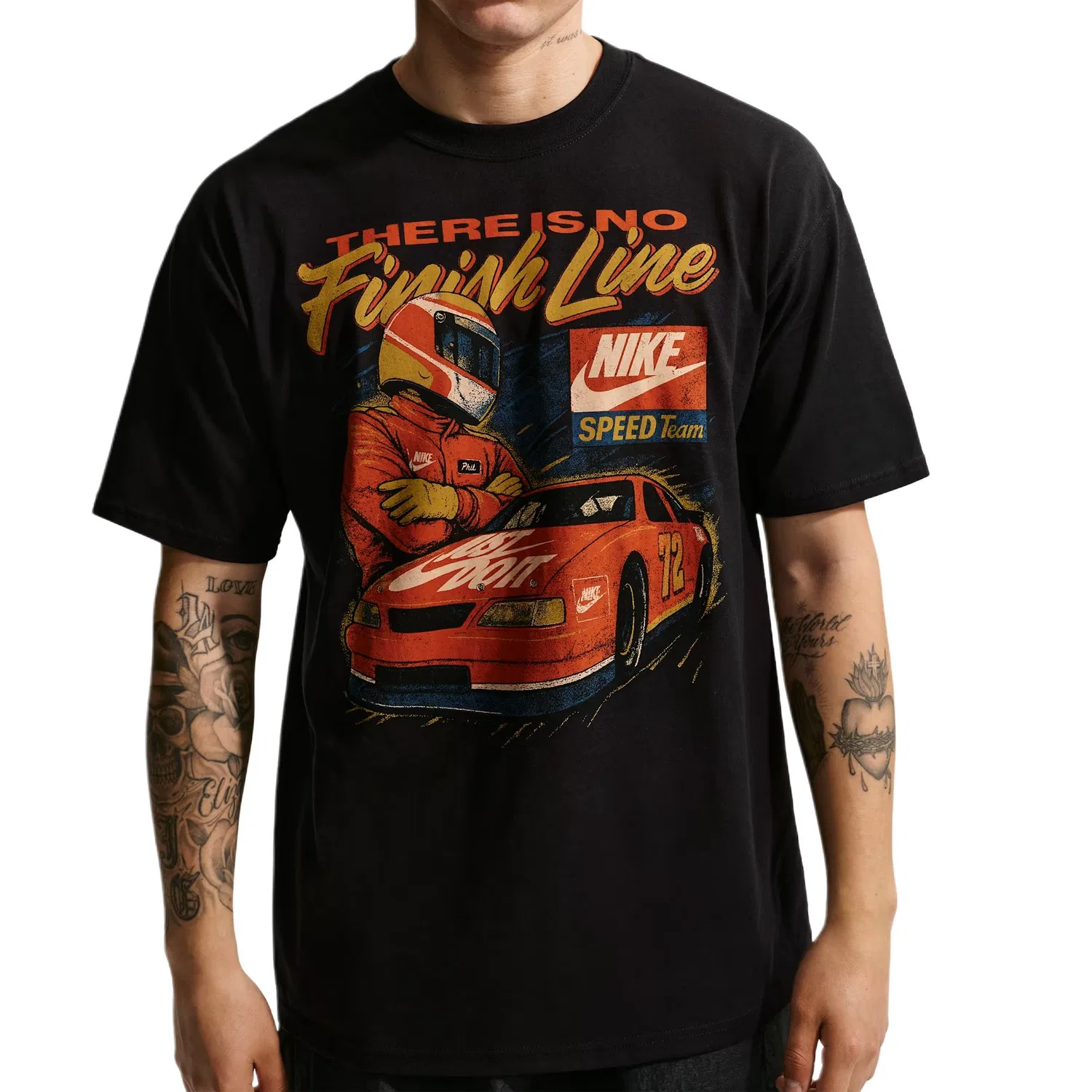 Мужская футболка Nike Black Crew Neck Moderate, Black