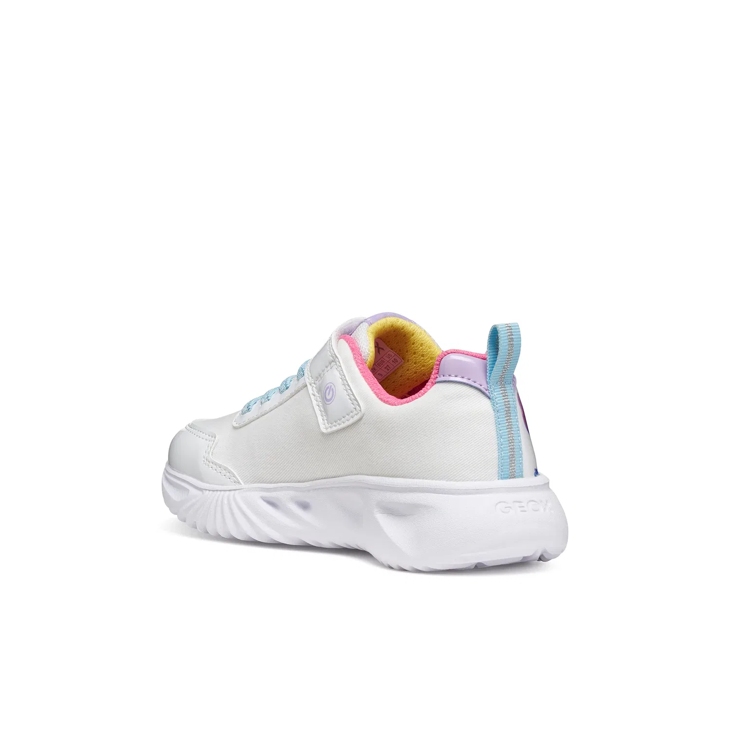 Детские кроссовки с мигающей подошвой Stitch Geox, White/Multi — фото 2