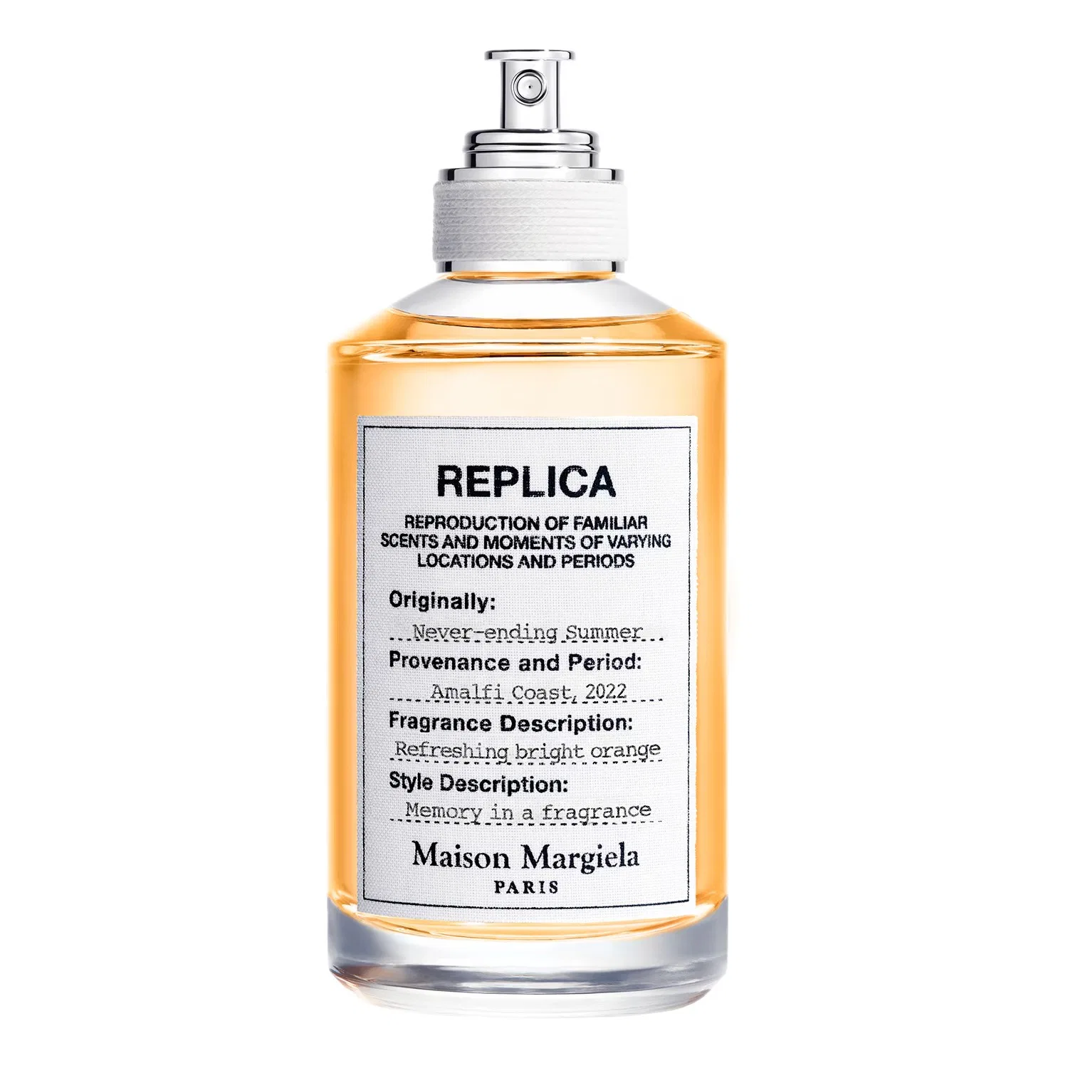 Туалетная вода 100 мл с цитрусовым ароматом Replica Never Ending Summer, MAISON MARGIELA