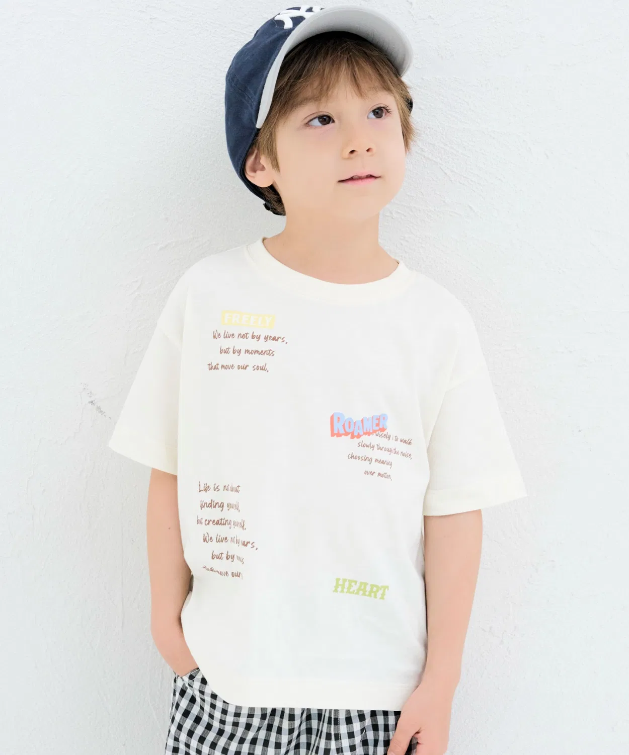 Детская футболка с принтом и коротким рукавом, модель Logo Print, pairmanon, Off White
