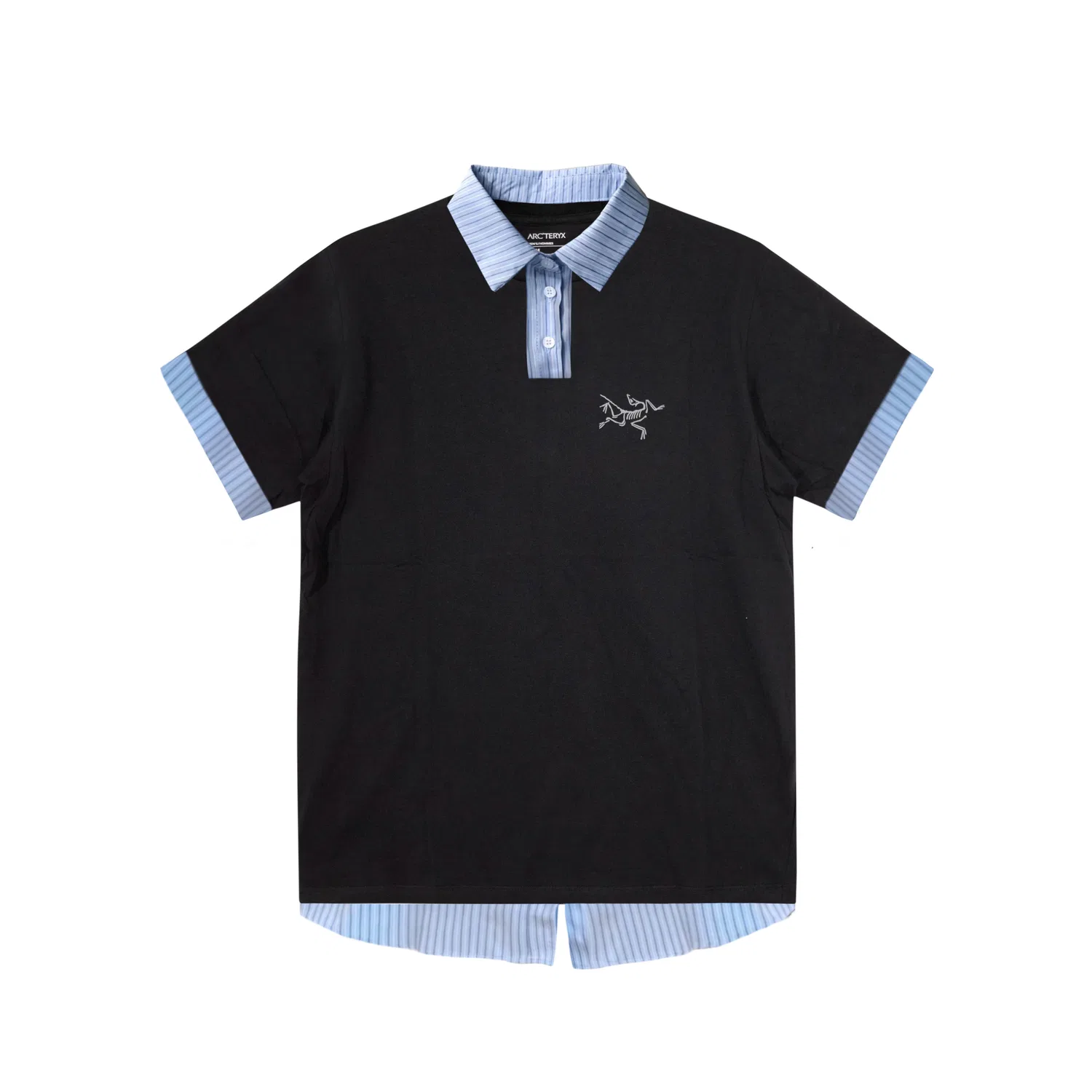 Мужская футболка с воротником KRAGG T Shirts Arcteryx, Black