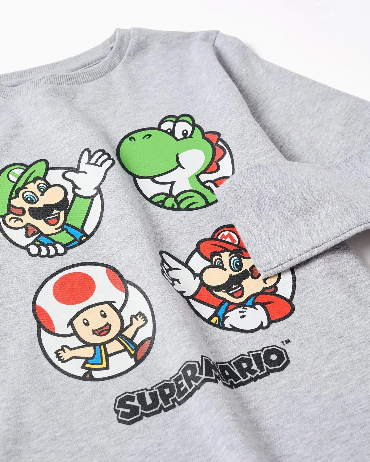 Детский пижамный комплект для мальчиков с принтом Super Mario Zippy, Gris Claro — фото 2