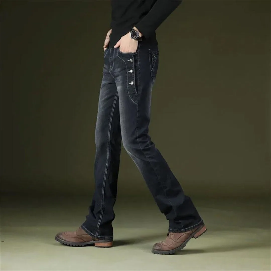 Джинсы клеш Vintage Stretch Regular Fit, Jq-1883 Light Blue — фото 2