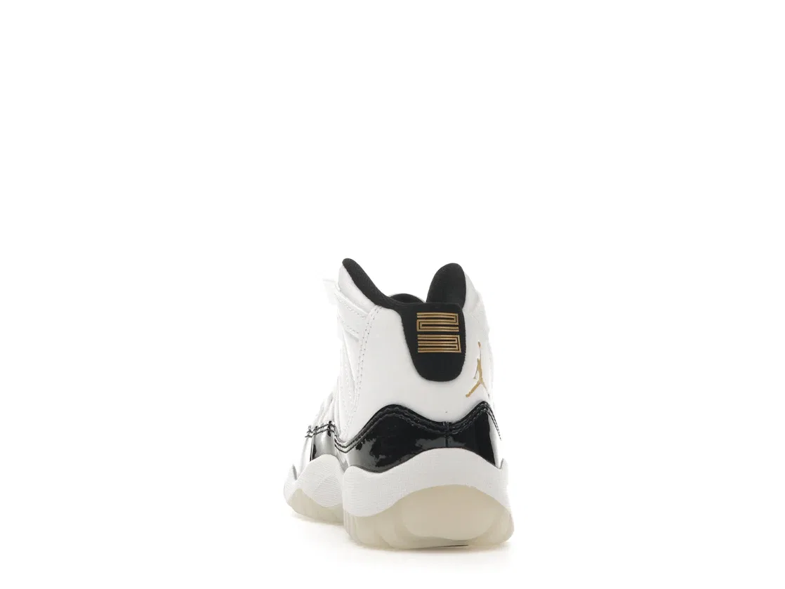 Детские кроссовки Lifestyle с моделью Jordan 11 Retro Jordan, Black/White/Metallic Gold — фото 4