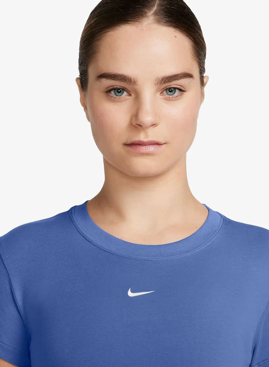Топ укороченный вязаный Nike NSW Chill, светло-синий — фото 3