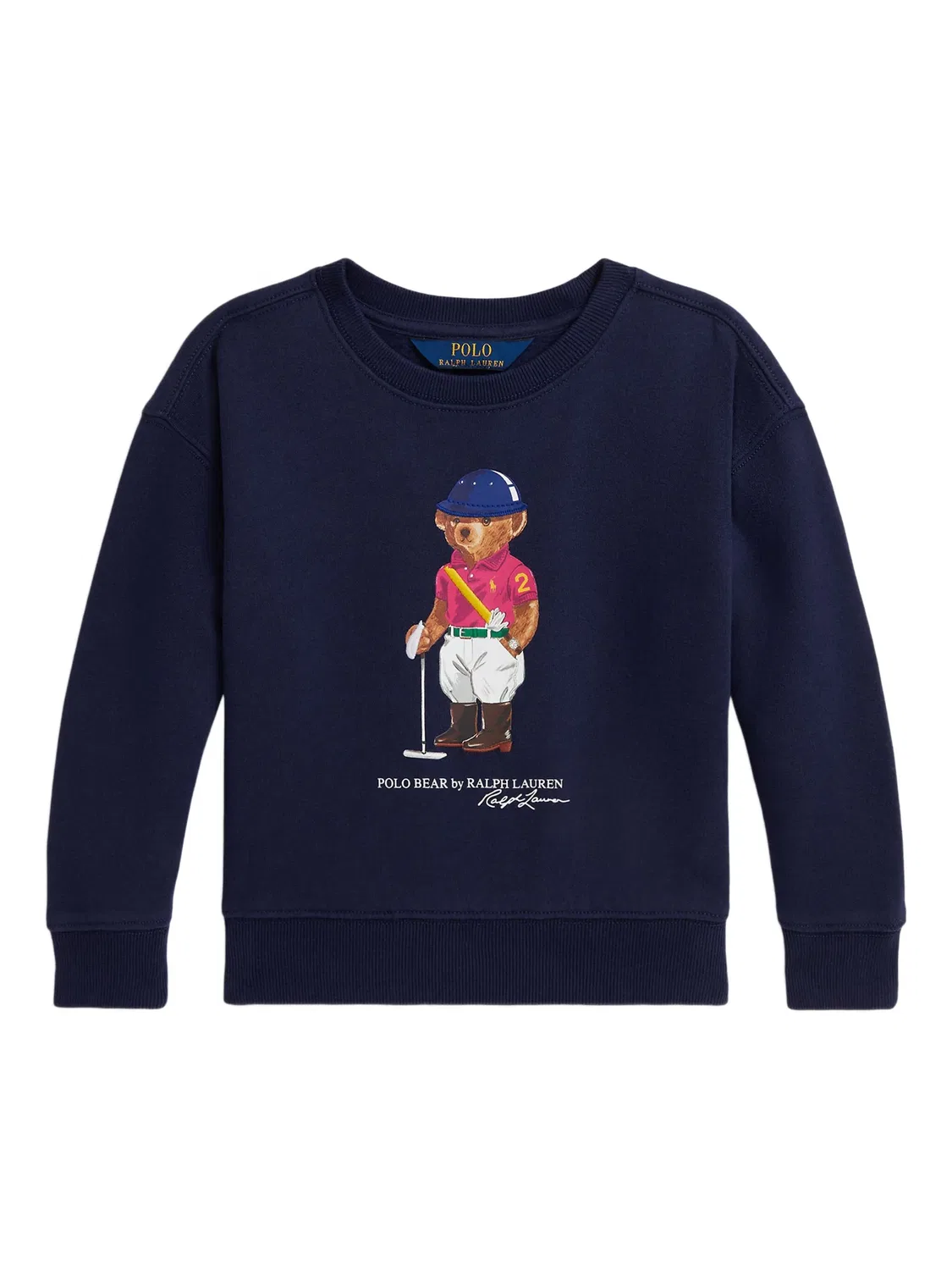 Polo Ralph Lauren Флисовый свитшот с принтом мишки, синий