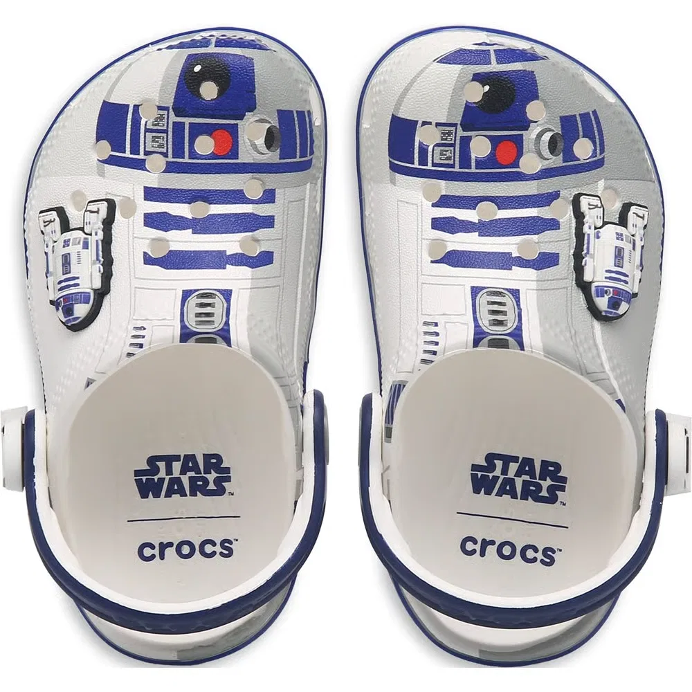 Детские классические сабо Star Wars R2D2 для малышей Crocs, White Multi — фото 4