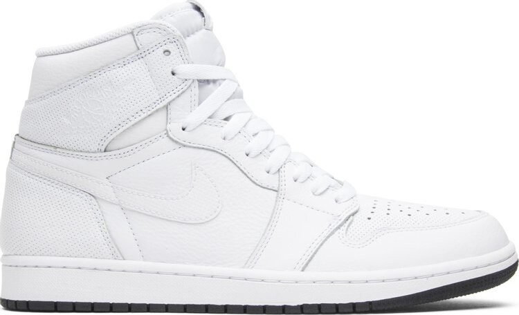 

Кроссовки Air Jordan 1 Retro High OG White Perforated, белый, Белый;серый, Кроссовки Air Jordan 1 Retro High OG White Perforated, белый