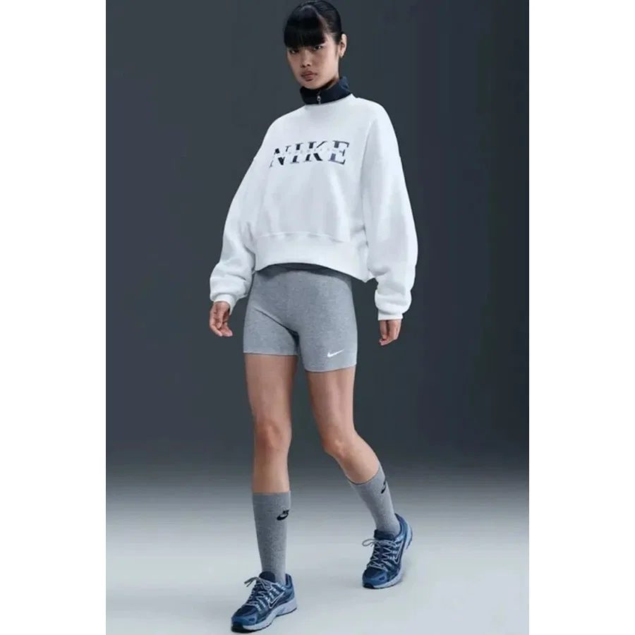 Женский свитшот оверсайз с принтом Phoenix Fleece Nike, Белый — фото 4