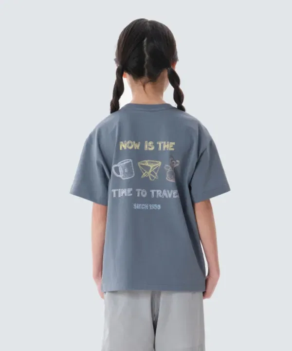 Футболка с коротким рукавом AeroCool Gear, s25mkfts95, Snowpeak Apparel Kids, пастельно-голубой