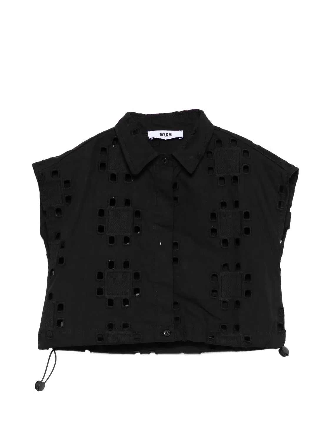 Блузка с вырезами MSGM, черный