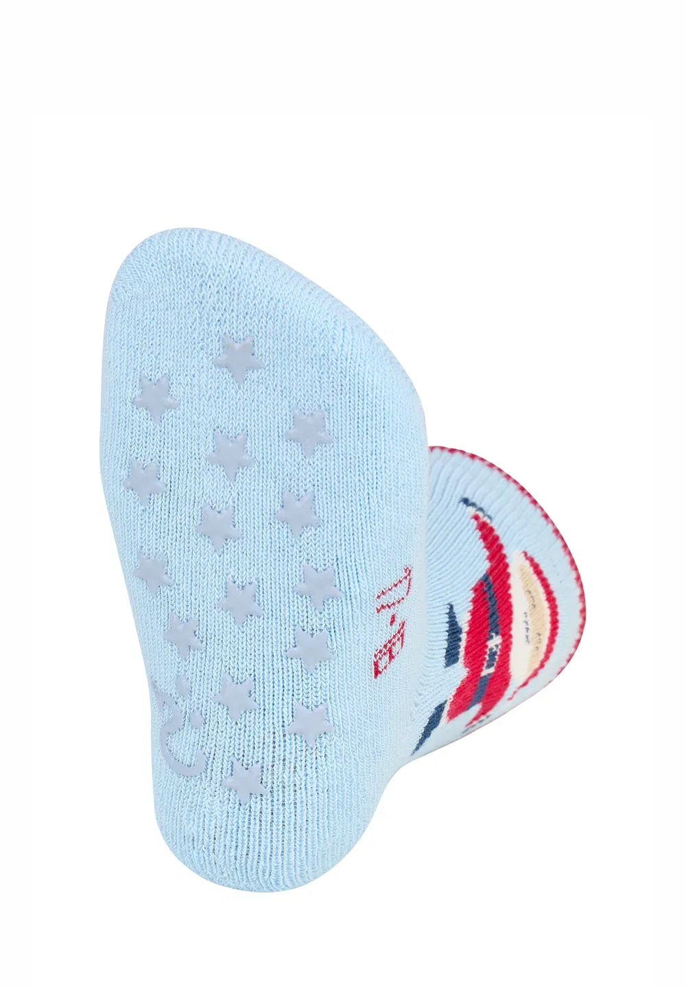 Abs krabbelsocken 2er Pack Santa und Tannenbaum mit Innenfrottee унисекс - носки Sterntaler, Hellblau — фото 4