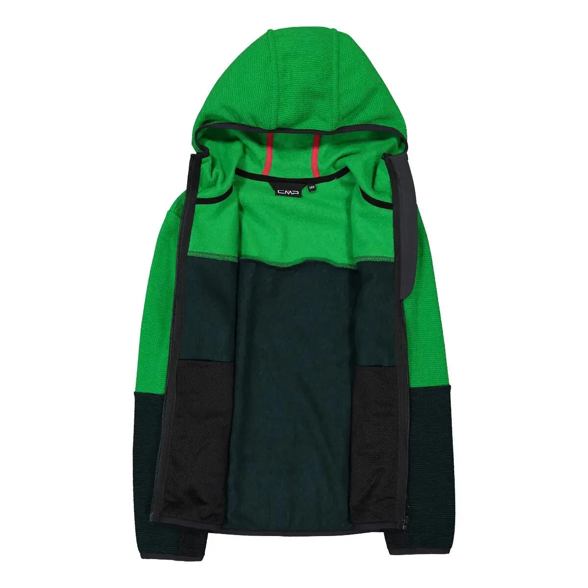 Детская флисовая куртка с капюшоном Kid Jacket Fix Hood Cmp, Grun Rot — фото 4