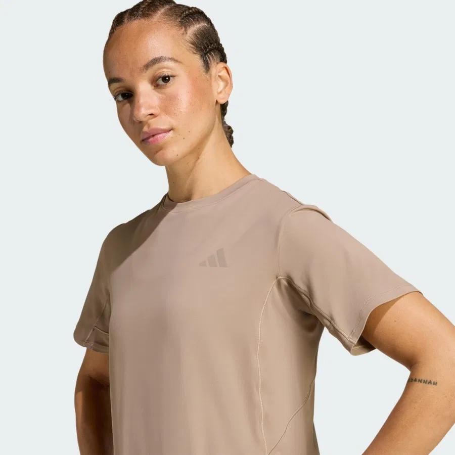 Футболка спортивная с коротким рукавом Performance KD9813 Designed For Training Go To adidas, Светло-зеленый — фото 4