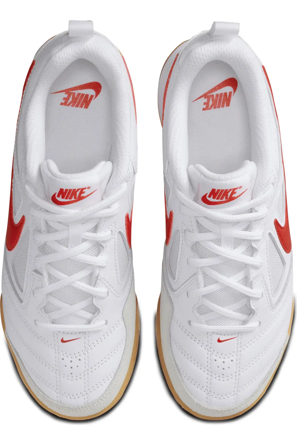 Детские кеды для футбола и скейтбординга Gato Nike, белый/желтый/красный — фото 3