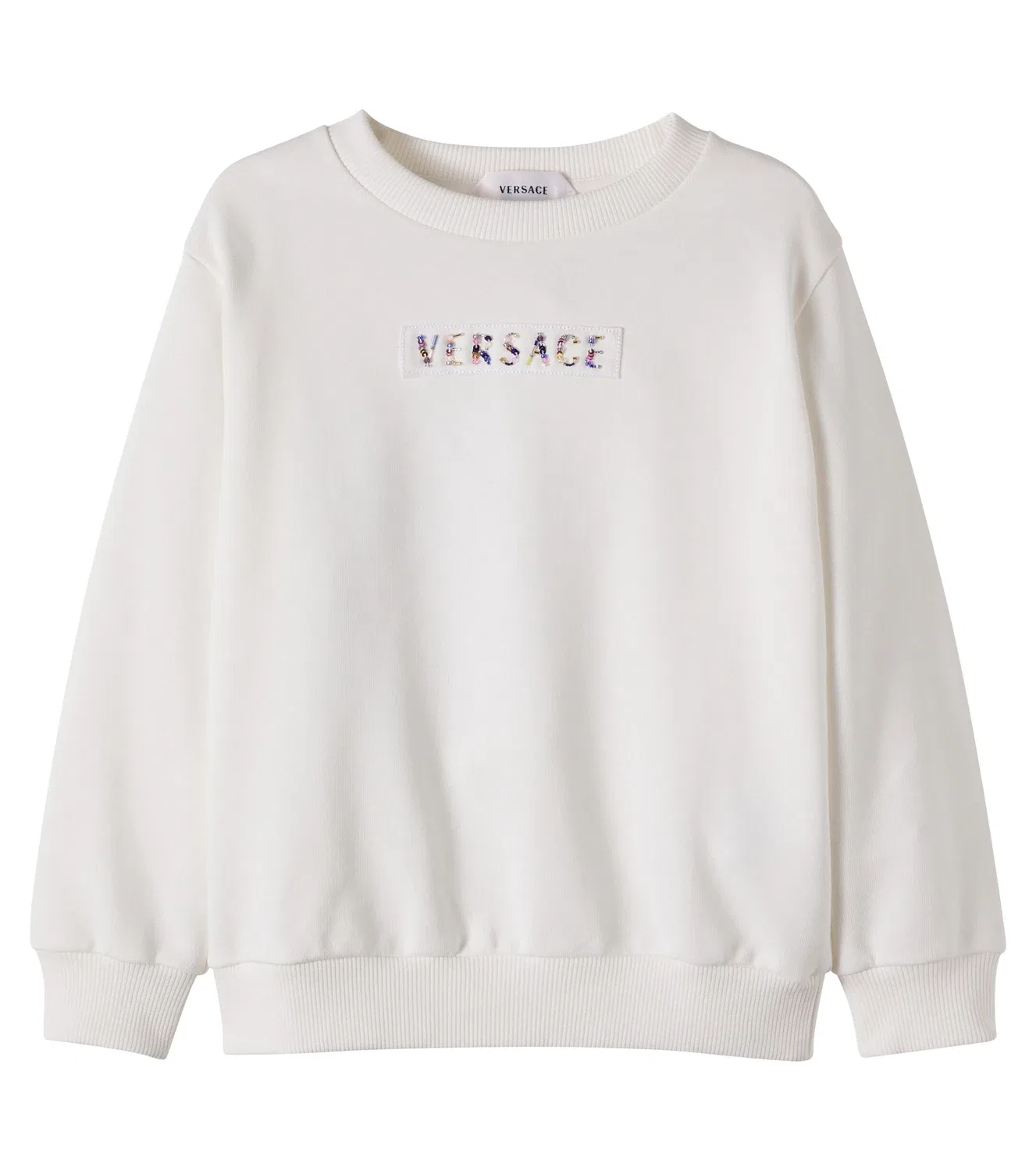 Свитшот с логотипом Versace Kids, белый