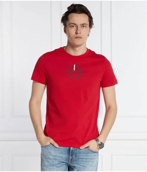 Мужская футболка с круглым вырезом Tommy Hilfiger, красный — фото 3